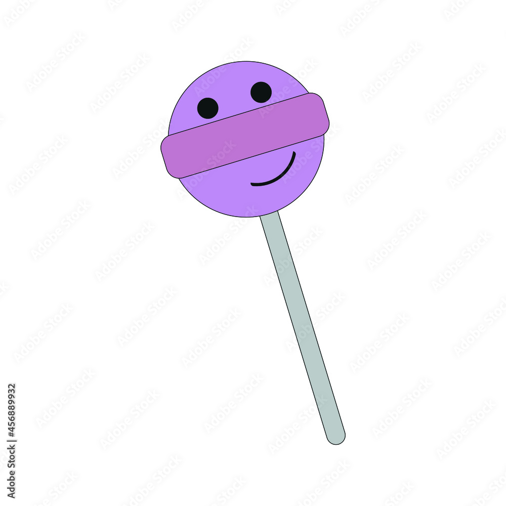 sweet lollipop sketch icon, on white background