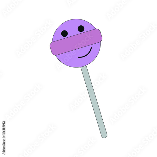 Obraz na płótnie sweet lollipop sketch icon, on white background w salonie