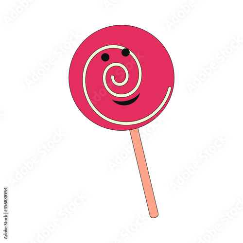 Obraz na płótnie sweet lollipop sketch icon, on white background w salonie