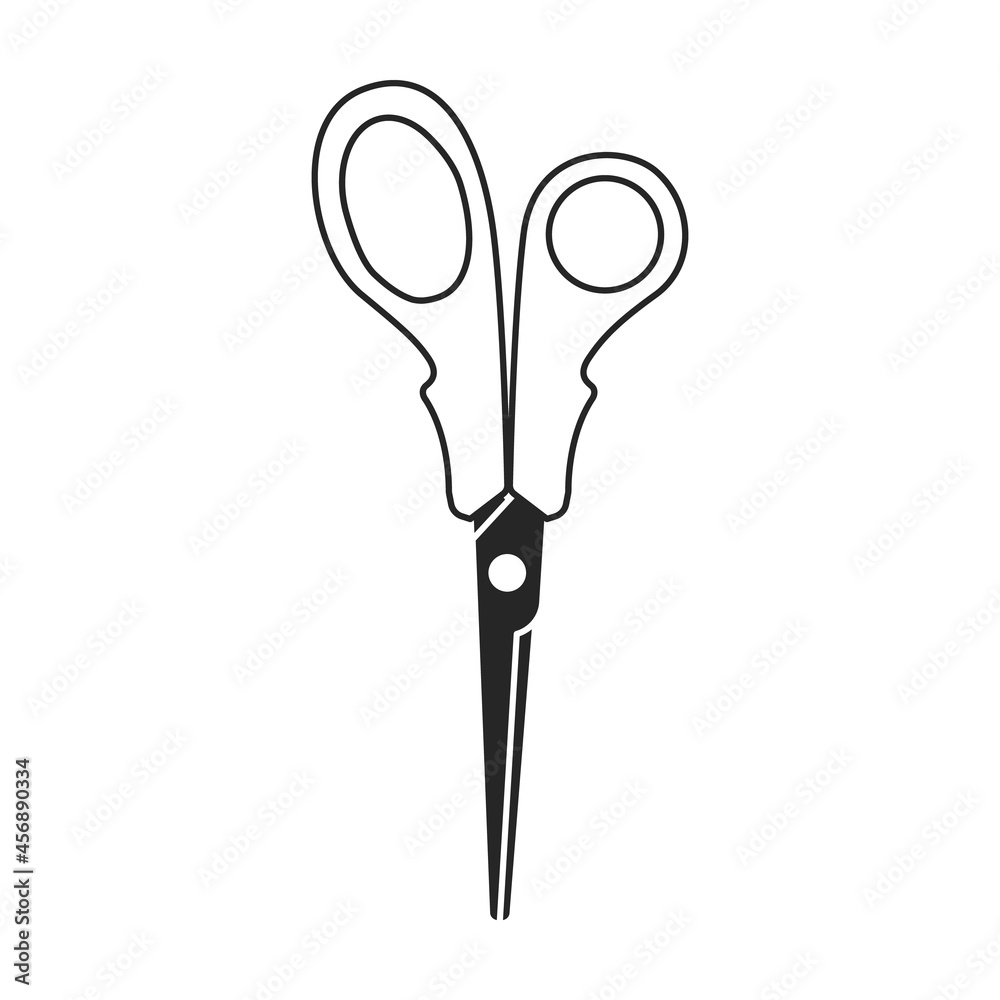 Scissors vector icon.Black vector icon isolated on white background scissors. Scissors vector icon.Black vector icon isolated on white background scissors.