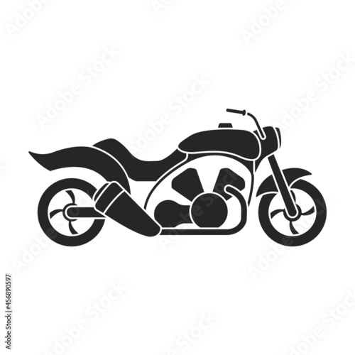 Motorcycle vector icon.Black vector icon isolated on white background motorcycle.
