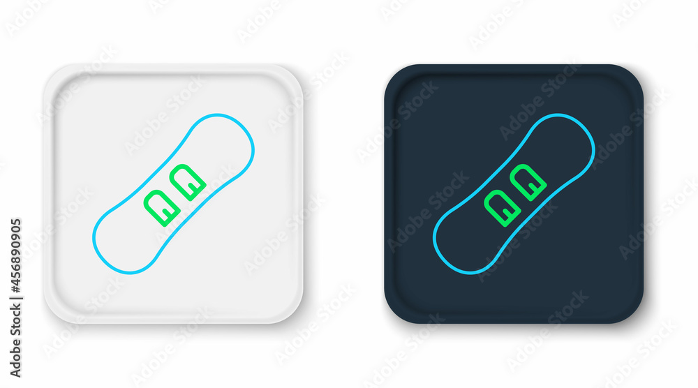 Line Snowboard icon isolated on white background. Snowboarding board icon. Extreme sport. Sport equipment. Colorful outline concept. Vector Line Snowboard icon isolated on white background. Snowboarding board icon. Extreme sport. Sport equipment. Colorful outline concept. Vector