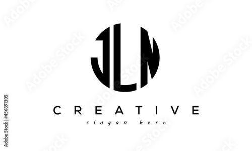 Letter JLN creative circle logo design vector photo