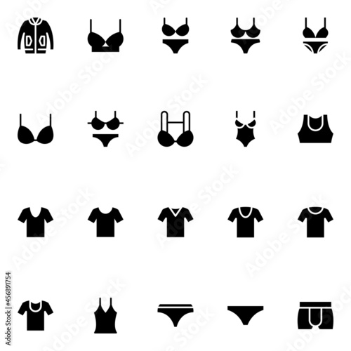 Glyph icons for clothes.