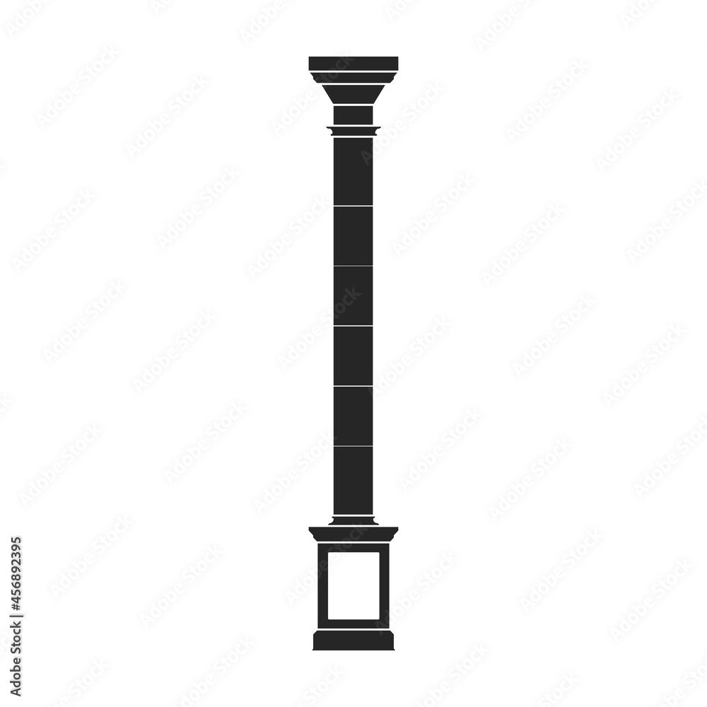 Column pillar vector icon. Black vector icon isolated on white background column pillar. Column pillar vector icon. Black vector icon isolated on white background column pillar.