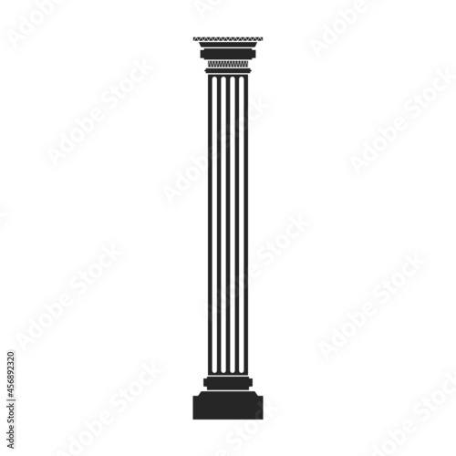 Column pillar vector icon. Black vector icon isolated on white background column pillar.