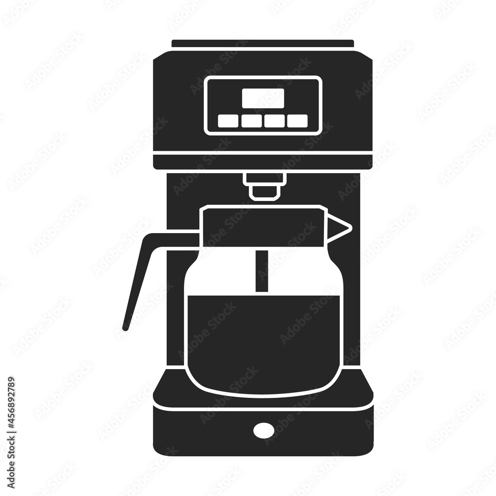 Coffee maker vector icon.Black vector icon isolated on white background coffee maker .