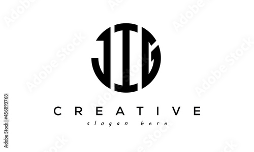 Letter JIG creative circle logo design vector
