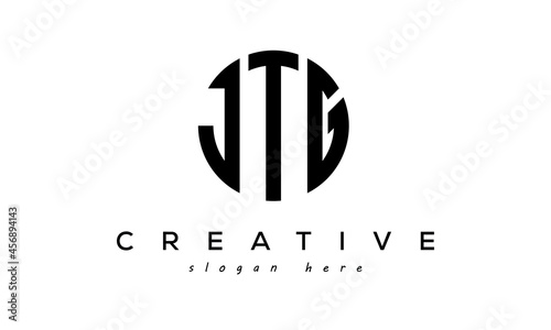 Letter JTG creative circle logo design vector photo