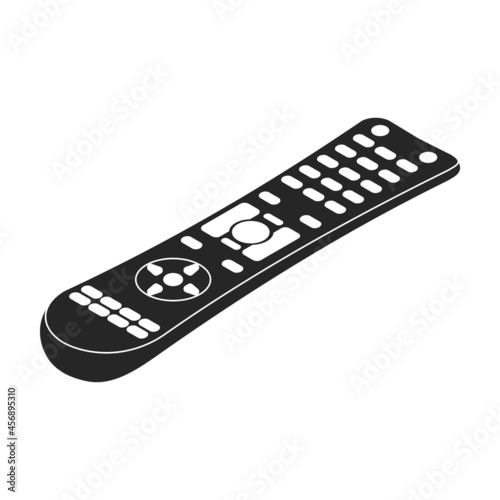 Remote control vector icon. Black vector icon isolated on white background remote control.