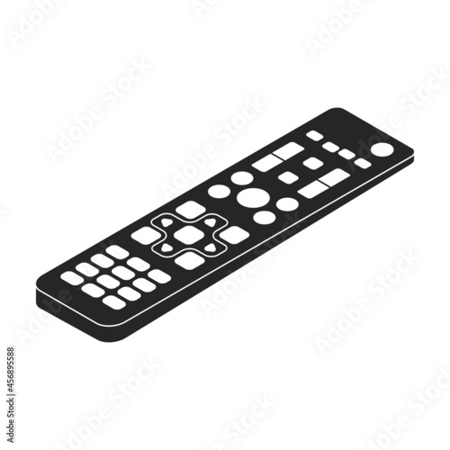 Remote control vector icon. Black vector icon isolated on white background remote control.