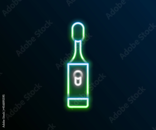 Glowing neon line Electric toothbrush icon isolated on black background. Colorful outline concept. Vector