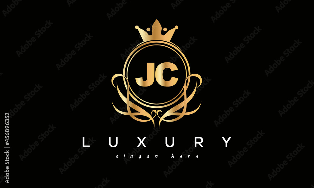 JC royal premium luxury logo with crown JC royal premium luxury logo with crown