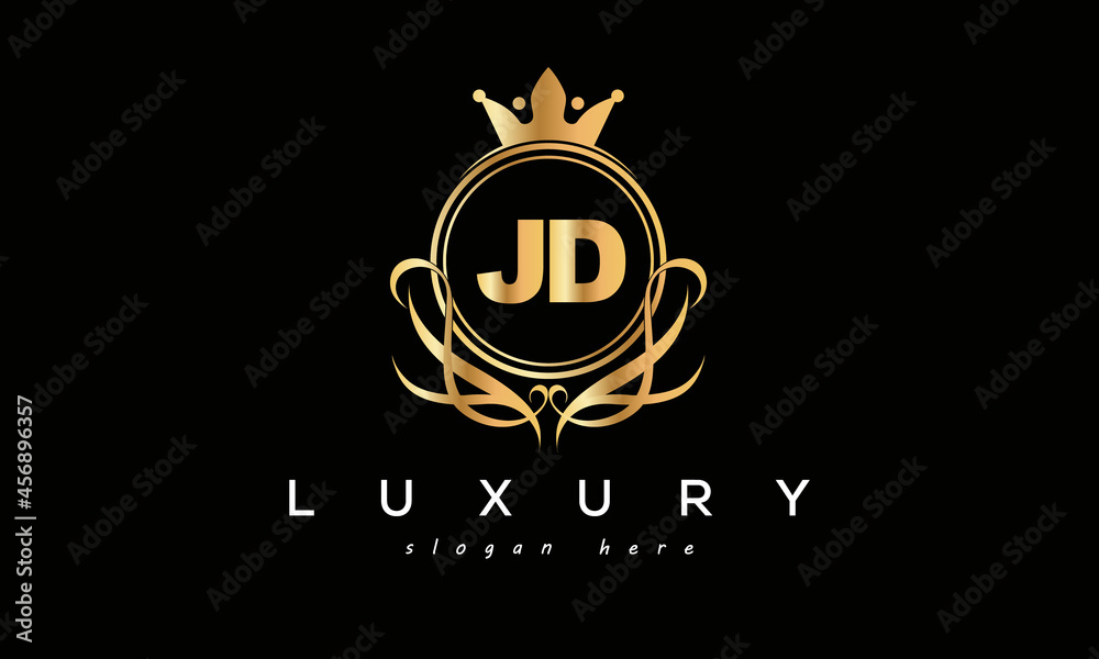 JD royal premium luxury logo with crown JD royal premium luxury logo with crown