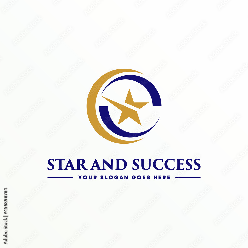 Unique cutting star with circle like letter C font image graphic icon logo design abstract concept vector stock. can be used as a corporate identity related to creativity or winner