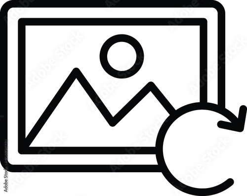 Image restore Isolated Vector icon which can easily modify or edit

