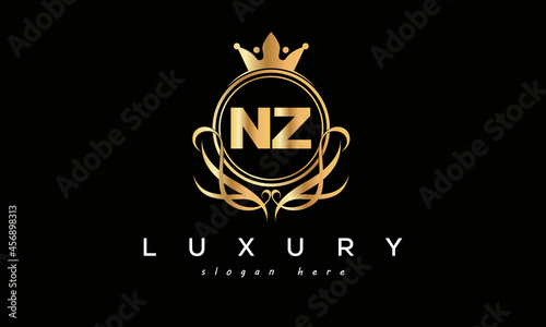 NZ royal premium luxury logo with crown	