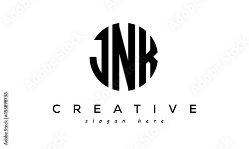 Letter JNK creative circle logo design vector photo