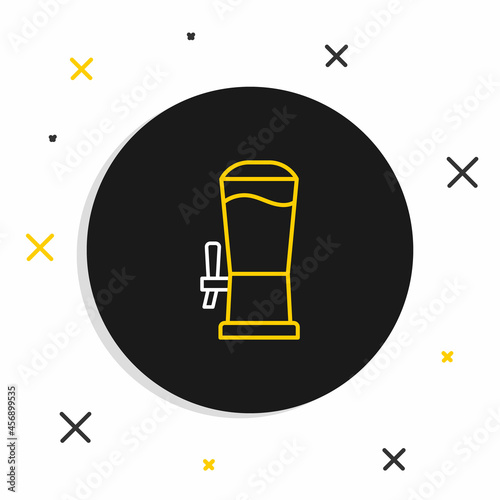 Line Beer tap icon isolated on white background. Colorful outline concept. Vector