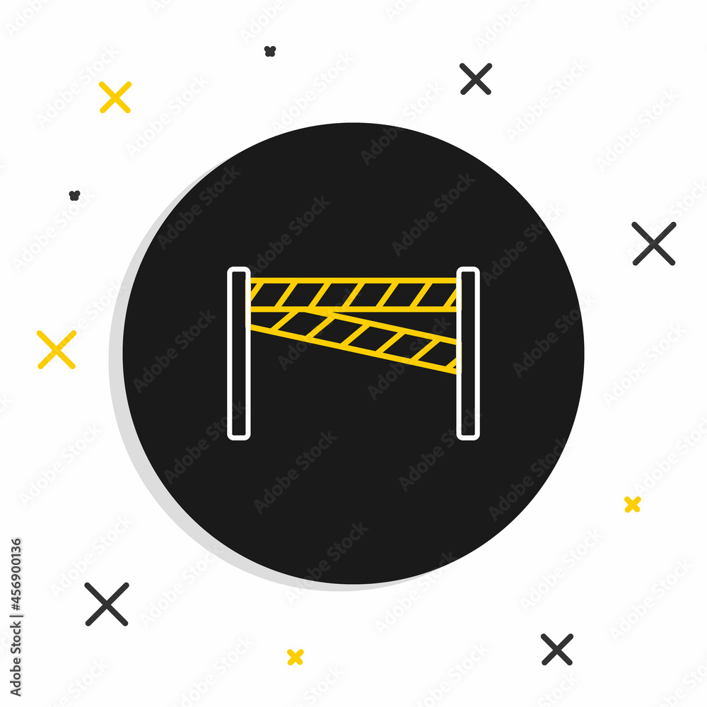 Line Crime scene icon isolated on white background. Colorful outline concept. Vector Line Crime scene icon isolated on white background. Colorful outline concept. Vector