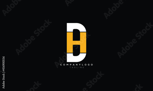 DH, HD, Abstract initial monogram letter alphabet logo design