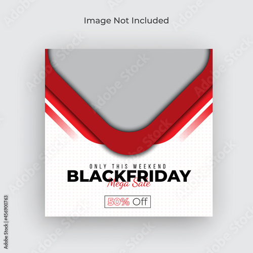 Black Friday weekend sale Social media Banner instagram post and web banner Template