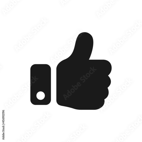 Thumb up. Approval symbol. Flat design