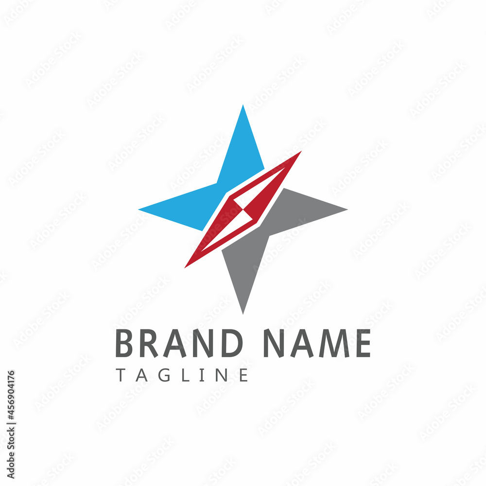 Compass icon Vector Illustration design Logo template