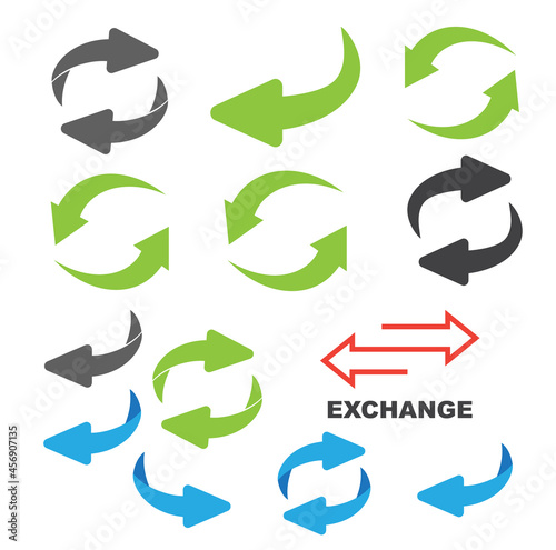 Flip over or turn. Back Arrow icon flat
