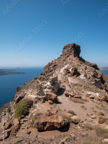 rocks, sea and island . Santorini Greece