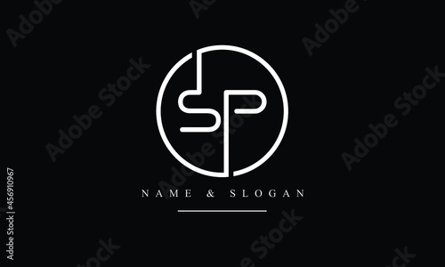 SP, PS, S, P abstract letters logo monogram