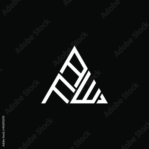 AFW letter logo creative design. AFW unique design
 photo