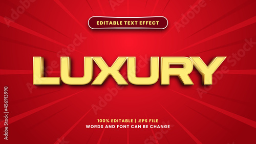 Luxury editable text effect in modern 3d style