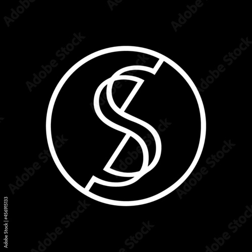 S letter logo design icon template