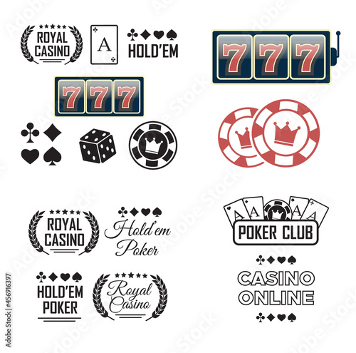 Lucky seven logo with gold sparks on black background