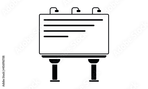 billboard line icon, outline vector sign