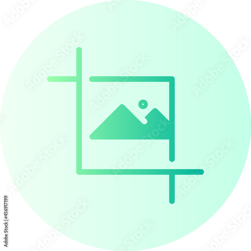 crop gradient icon