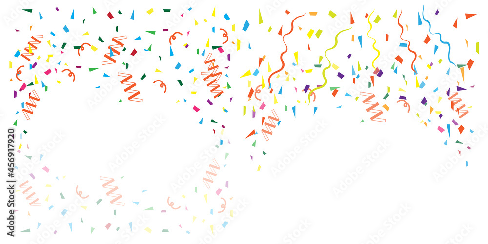 Naklejka premium Gold confetti celebration. Celebrate gold vector background