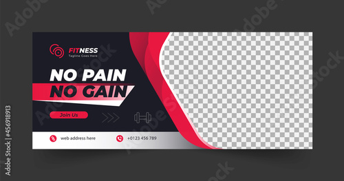 Gym social media banner and web banner