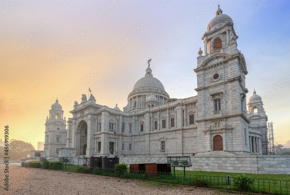 Victoria Memorial ancient monument and museum built in colonial architecture style built in the year 1921 at Kolkata. 