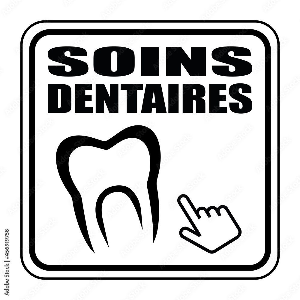 Obraz premium Logo soins dentaires.