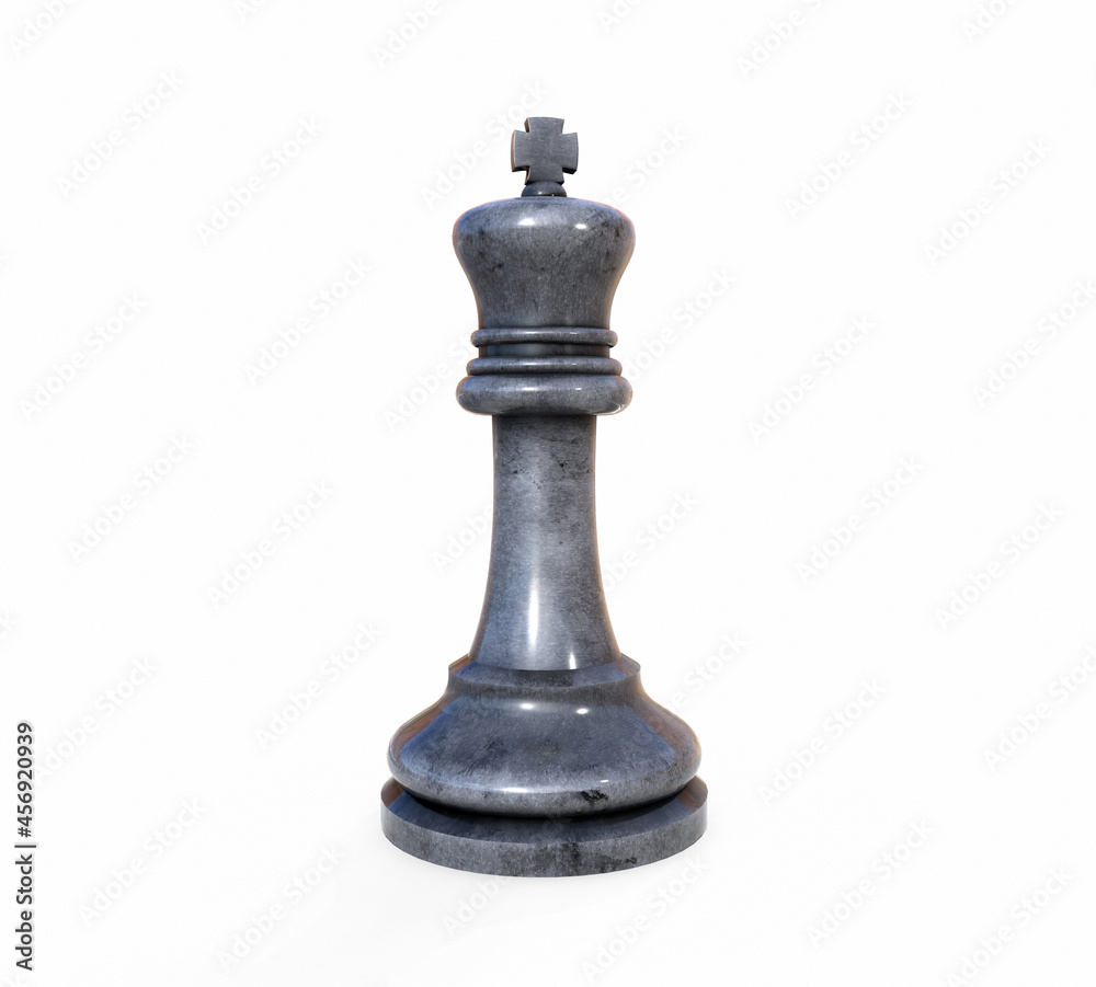 Chess queen on a white background. 3d render