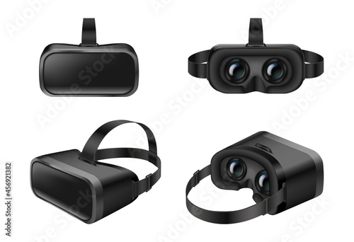 Vr headset simulator mask. Virtual reality glasses goggles for simulator and gaming