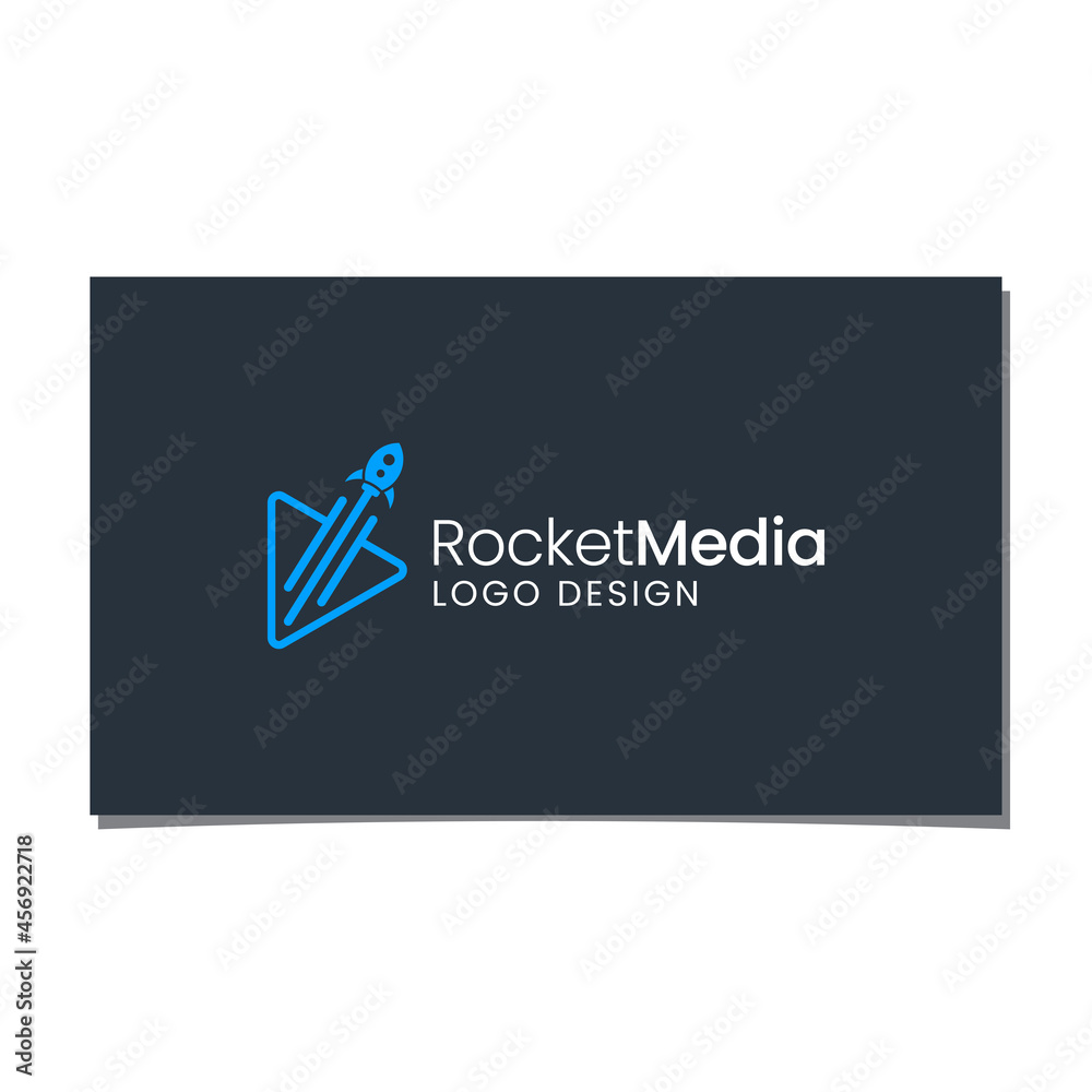ROCKET MEDIA LOGO DESIGN VECTOR