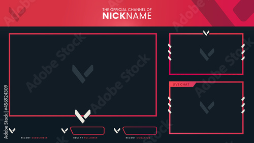 Wallpaper Mural Stream Overlay Orange and Black theme with Facecam and Live Chat Shooter Game Minimalist Geometrical Design, Vector Illustration	
 Torontodigital.ca