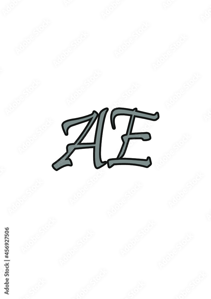 AE,EA,A,E abstract logo letters monograms. AE,EA,A,E abstract logo letters monograms.
