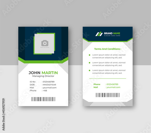 Abstract office id card design template colorful and creative design