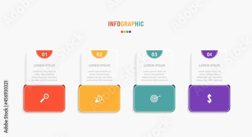 Business data visualization. Process chart. Abstract elements of graph, diagram with steps, options, parts or processes. Vector business template for presentation. Creative concept for infographic.
