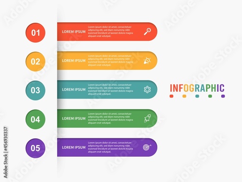 Business data visualization. Process chart. Abstract elements of graph, diagram with steps, options, parts or processes. Vector business template for presentation. Creative concept for infographic.