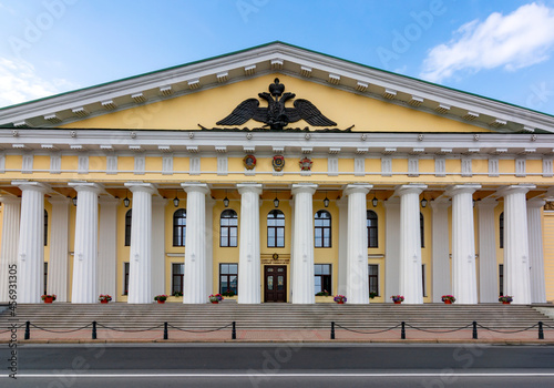 Mining (Gorny) University building in Saint Petersburg, Russia (inscription "Saint Petersburg Mining University")
